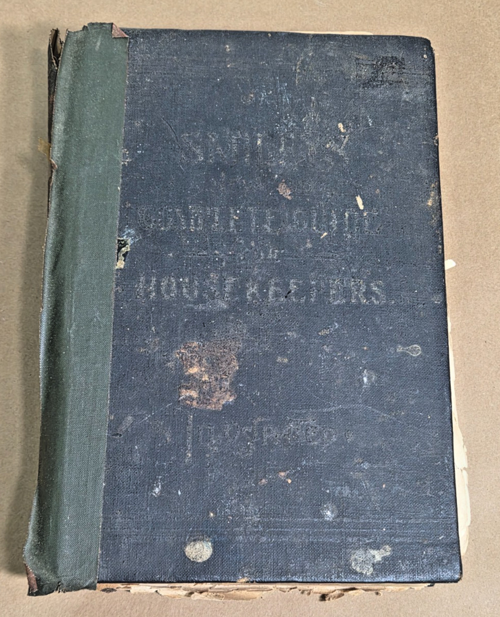1890s Smiley's Complete Guide for Housekeepers - Antique Cookbook Social History
